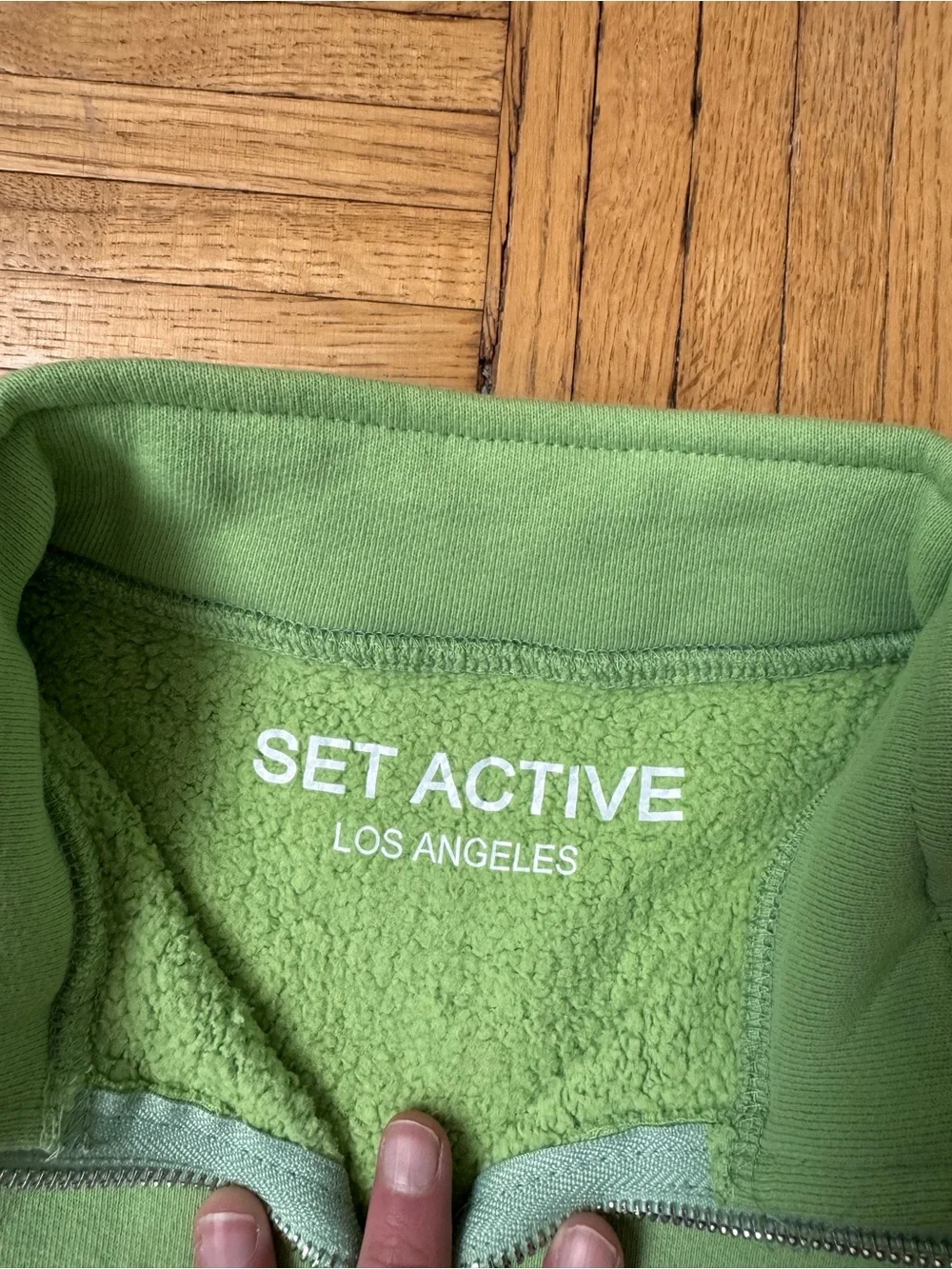 SET Active Women's Green Fleece Half-Zip & Jogger Set XS